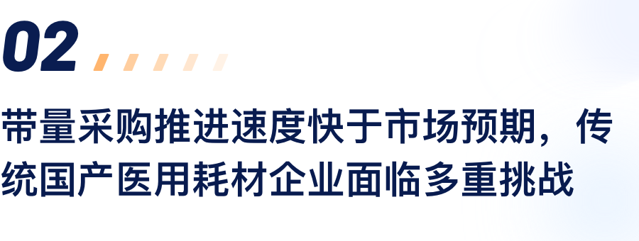 带量采购推动快率快于市场预期，传统国产医用耗材企业面对多沉挑战.png